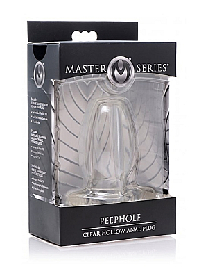 PeepHole Clear Hollow Anal Plug - Transparent