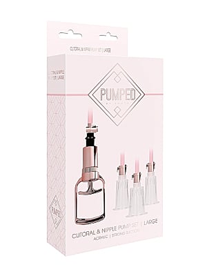 Clitoral & Nipple Pump Set Large - Rose Gold