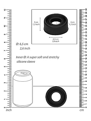 Pumped Silicone Pump Sleeve Medium - Black