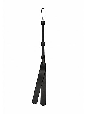 Heavy Duty Double Tailed Whip Flogger - Black