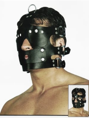 Leather Mask with closed eyes