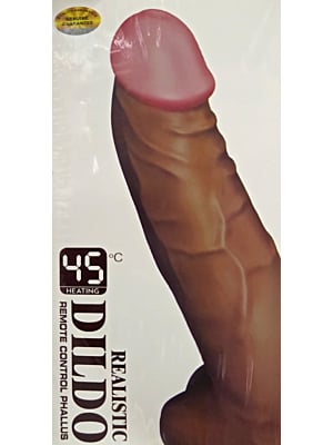 Vibrator All-in-One Remote Control Vibration-Rotation-Heating Silicon USB Brown 19 Cm