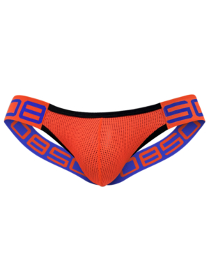 Mens Sexy Gay Underwear Briefs Jockstrap Low Rise Orange-L
