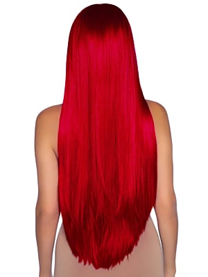 Leg Avenue Long straight center part wig - Red