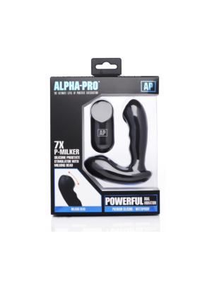 7X P-MILKER Silicone Pspot Stimulator - Black