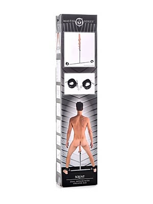 Squat Anal Impaler με Spreader Bar και Χειροπέδες