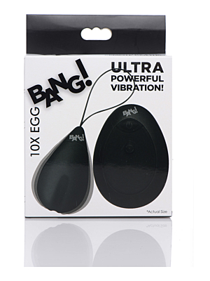 10X Silicone Vibrating Egg - Black