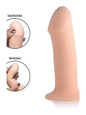 Squeezable Thick Phallic Cock (Flesh) - Μη Ρεαλιστικό Ομοίωμα Πέους Σιλικόνης XR Brands
