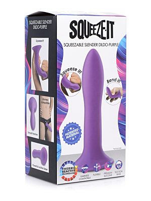 Squeezable Slender Dildo (Μωβ) - Μη Ρεαλιστικό Ομοίωμα Πέους Σιλικόνης XR Brands