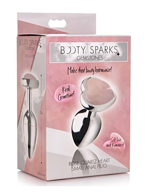 Μικρή Πρωκτική Σφήνα με Πετράδι Pink Heart - XR Brands