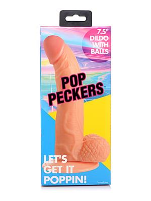 POP 7.5" Dildo with Balls - Light