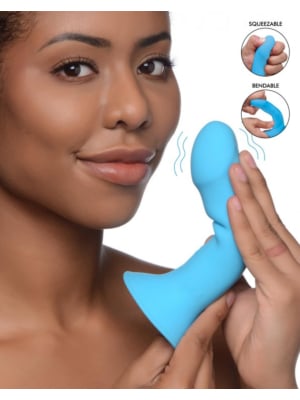 XR Brands 10X Squeezable Vibrating Dildo