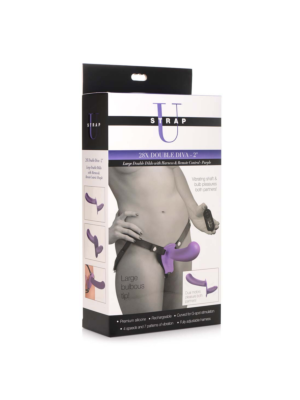 XR Brands 28X Double Diva 2" Double Dildo with Harness & Remote Control