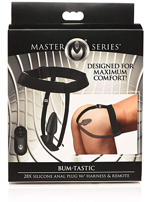 Bum-Tastic - Silicone Anal Plug with Harness and Remote Control