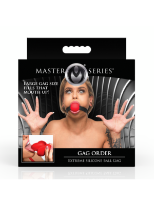 Gag Order - Extreme Silicone Ball Gag - Red