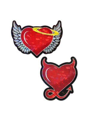 Red Glitter Hearts with Halo