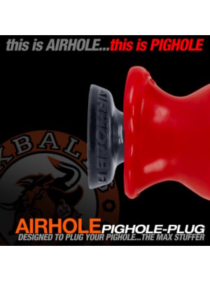 Oxballs - Airhole Finned Red Plug Red-L