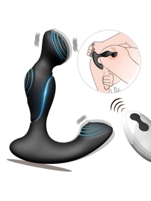 Anal Dual Vibration Prostate Massager Black