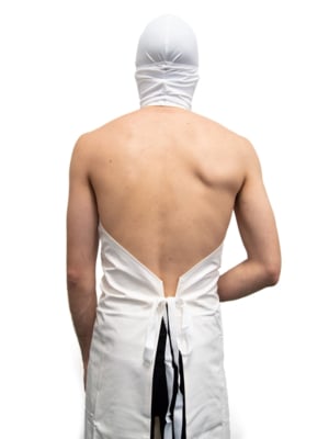 Mister B - Rubber suits PVC Butchers Apron White