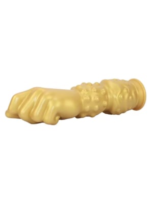 Left-hand Fisting Silicone Dildo Gold