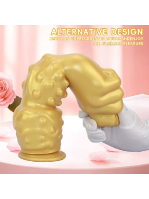 Left-hand Fisting Silicone Dildo Gold