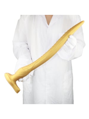 Huge Butt Plug Silicone Animal Instinct Gold 41cm