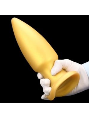 Gold Huge Anal Butt Plug Dildo Anus Dilator