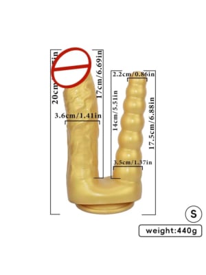 New Double Silicone Dildo Gold