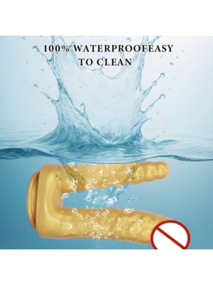 New Double Silicone Dildo Gold