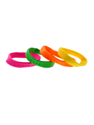 Assorted Neon HOPE Silicon Bracelets