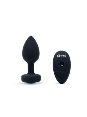 B-Vibe - Vibrating Jewel Plug M/L Black Diamond