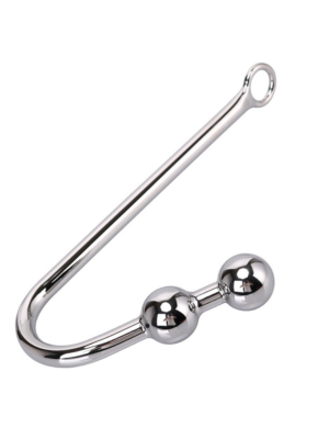 BDSM Play Double Ball Steel Anal Hook