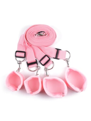 Bed Bondage Restraint Kit Pink
