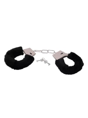 Handcuffs with faux fur black