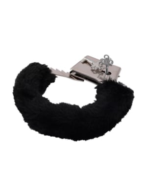 Handcuffs with faux fur black