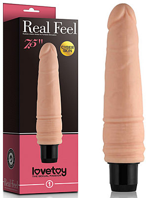 Ρεαλιστικός Δονητής Real Feel Cyberskin 19 εκ.- 1