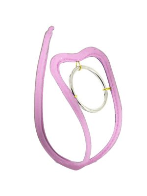Bikini cu Inel Metalic fara Bretele Pink S-L