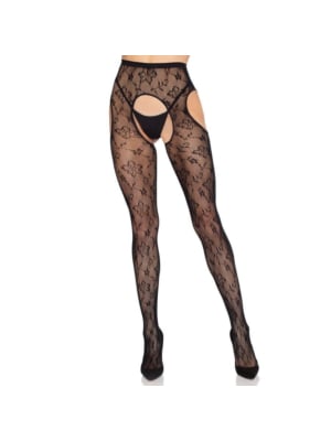 LEG AVENUE - Bloom Net Suspender Tights - ONE SIZE