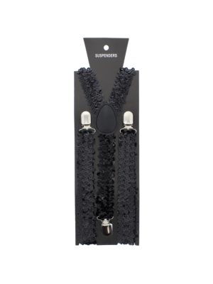 Black 2.5cm Sequin Braces