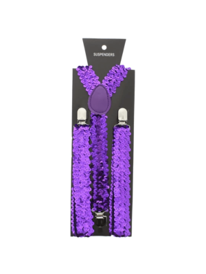 Purple 2.5cm Sequin Braces