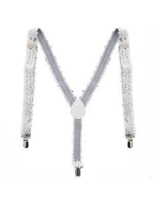 Silver 2.5cm Sequin Braces