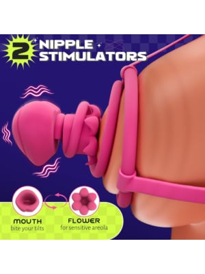 Breast Massager with Suction & Licking Modes – 10+10 Frequencies