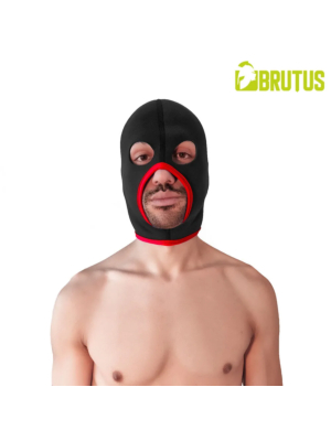 BRUTUS Neoprene Face Fucker Hood Black / Red