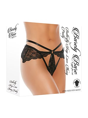 Κιλοτάκι Butterﬂy Strap Lace Thong Panty (Μαύρο)