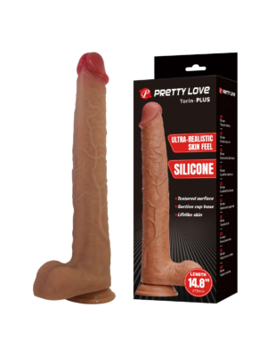 Pretty Love Torin-PLUS Ρεαλιστικό Dildo Σιλικόνης με Βεντούζα 14,8 ίντσες