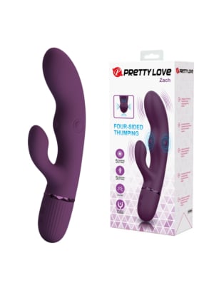 Pretty Love Zach Rabbit Δονητής με Τετραπλή Παλμική Κίνηση Μωβ