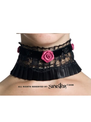 Choker black/bordeaux C144