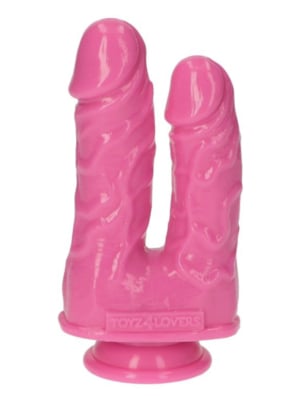 Διπλό Ομοίωμα Πέους Italian Cock Caino and Abele Double Dildo (Ροζ) - Toyz4lovers