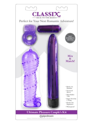 Pipedream Classix Ultimate Pleasure Couples Kit 18cm Purple