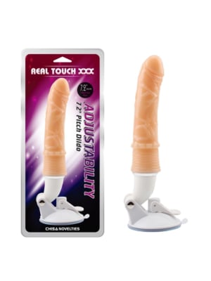 Real Touch XXX Vibrating Dildo with Adjustable Multi-Position Base 25 cm